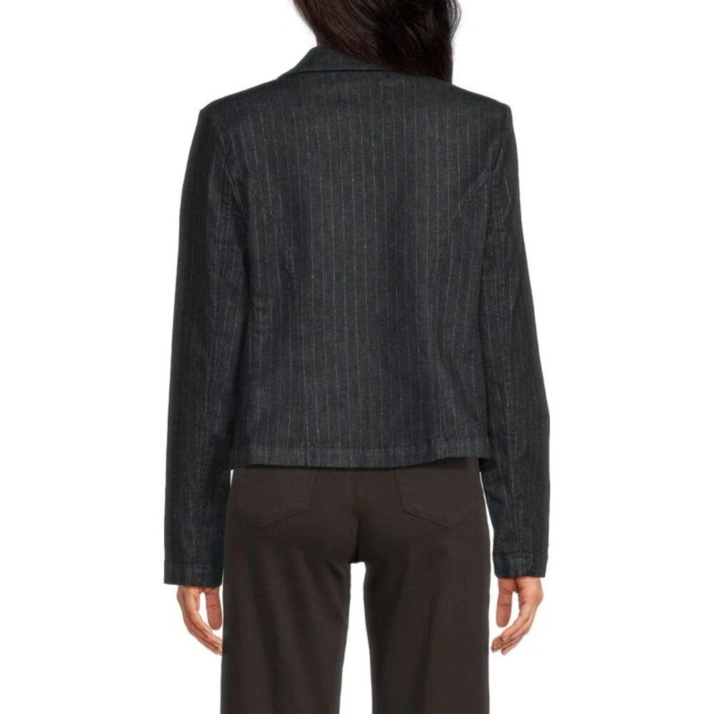 L'AGENCE Wayne ​Pinstripe Cropped Double-Breasted Jacket - Picture 4 of 9